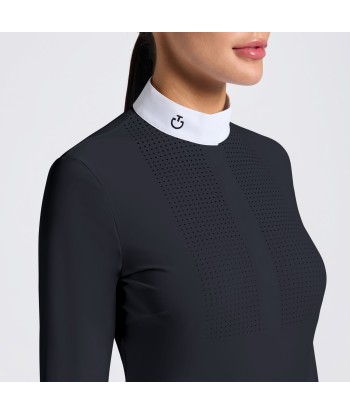 Polo de concours manches longues femme Heat Sealed Perforated marine - Cavalleria Toscana pas cher