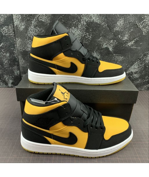 AIR JORDAN 1 MID AJ1 Yellow black Les magasins à Paris et en Île-de-France