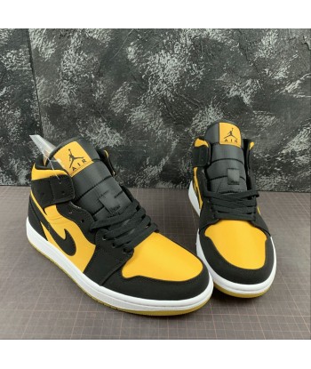 AIR JORDAN 1 MID AJ1 Yellow black Les magasins à Paris et en Île-de-France