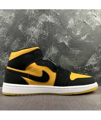 AIR JORDAN 1 MID AJ1 Yellow black Les magasins à Paris et en Île-de-France