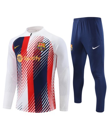 BARCELONA 1/2 ZIP WHITE BLAUGRANA le des métaux précieux