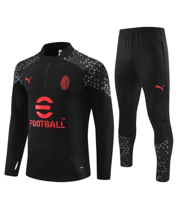 MILAN 1/2 ZIP BLACK pas chere