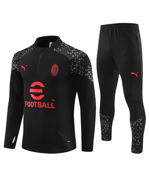 MILAN 1/2 ZIP BLACK pas chere