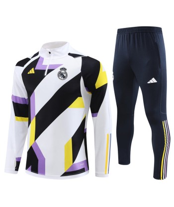 REAL MADRID 1/2 ZIP MULTICOLOR brillant des détails fins