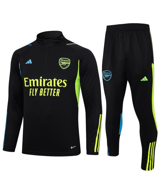 ARSENAL 1/2 ZIP BLACK/BRIGHT GREEN prix