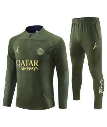 PSG 1/2 ZIP GREEN EDITION basket pas cher