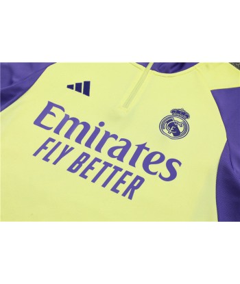 REAL MADRID 1/2 ZIP YELLOW/VIOLET le des métaux précieux