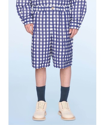 JACQUEMUS - LE SHORT GELATI NAVY CHECKS pas cher 