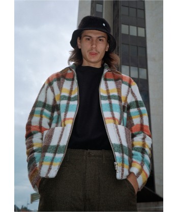 YMC - BAY CITY CHECK WOOL BOMBER JACKET MULTI JUSQU'A -70%! 