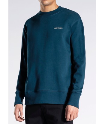 NORSE PROJECTS - ARNE LOGO SWEAT DEEP TEAL Paris Déstockage Promo