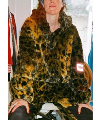 ARIES - LEOPARD FUR CROPPED HOODIE Pour