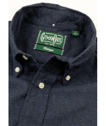 GITMAN VINTAGE - NAVY CLASSIC FLANNEL SHIRT 2023