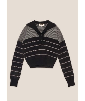 YMC - CUCKOO OPEN NECK KNIT IN BLACK offre 