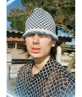 BODE - FRINGE CHECK HAT BLUE JUSQU'A -70%! 