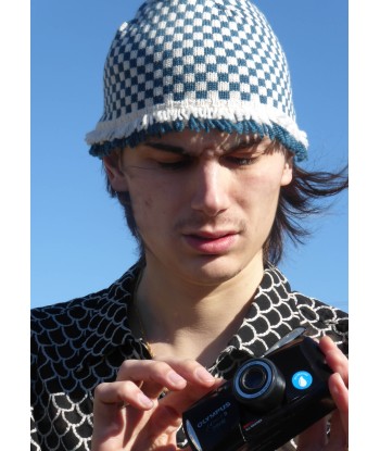 BODE - FRINGE CHECK HAT BLUE JUSQU'A -70%! 