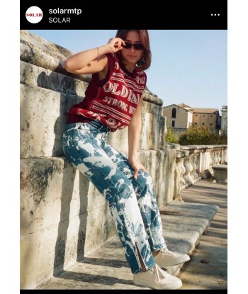 ADAM JONES - BLEACHED DENIM JEANS BLUE TIE DYE la livraison gratuite