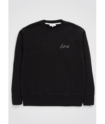 NORSE PROJECTS - ARNE CHAIN STITCH LOGO BLACK Découvrez la collection