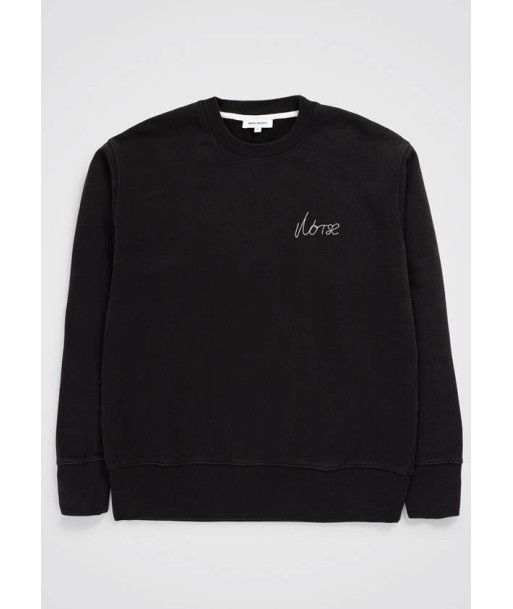 NORSE PROJECTS - ARNE CHAIN STITCH LOGO BLACK Découvrez la collection