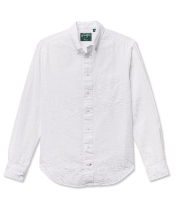 GITMAN VINTAGE - WHITE SEERSUCKER SHIRT Les magasins à Paris