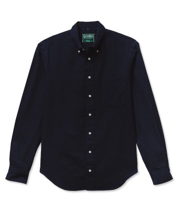 GITMAN VINTAGE - NAVY OVERDYE SEERSUCKER SHIRT l'achat 