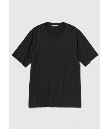 AURALEE - LUSTER PLAITING TEE BLACK les ligaments