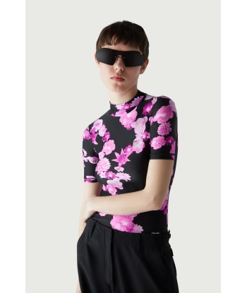 COPERNI - HIGH NECK FITTED TOP PINK/BLACK le des métaux précieux