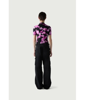 COPERNI - HIGH NECK FITTED TOP PINK/BLACK le des métaux précieux