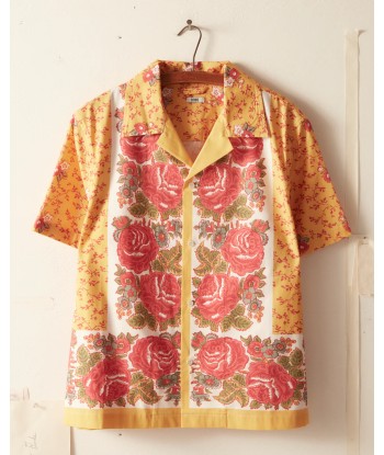 BODE - BLOOMING BORDER SHORT SLEEVE SHIRT YELLOW MULTI 50-70% off 