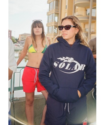 SOLAR COURT - HOODIE FIREBALL NAVY brillant des détails fins