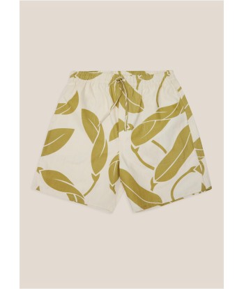 YMC - Z LEAF PRINT SHORT ECRU GREEN chez Cornerstreet bien 