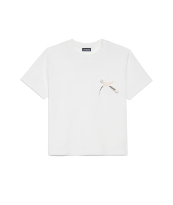 JACQUEMUS - WOMENS LE T-SHIRT NOEUD WHITE en linge