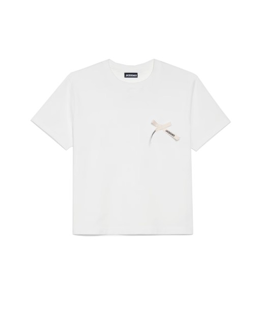 JACQUEMUS - WOMENS LE T-SHIRT NOEUD WHITE en linge