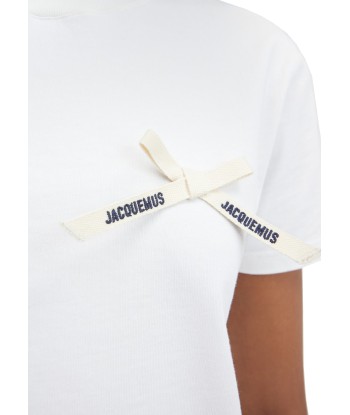 JACQUEMUS - WOMENS LE T-SHIRT NOEUD WHITE en linge