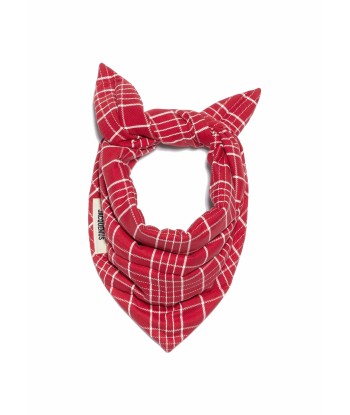 JACQUEMUS - LE BANDANA CAPULLO JACQUARD CHECK DARK RED pas cher