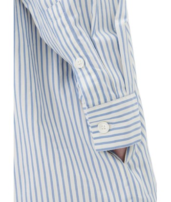 TEKLA - POPLIN NIGHTSHIRT PLACID BLUE STRIPES Les magasins à Paris et en Île-de-France