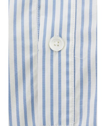 TEKLA - POPLIN NIGHTSHIRT PLACID BLUE STRIPES Les magasins à Paris et en Île-de-France