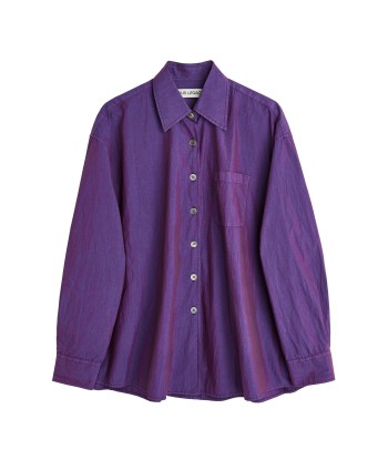 OUR LEGACY - BORROWED SHIRT BLACKCURRANT PARACHUTE POPLIN En savoir plus