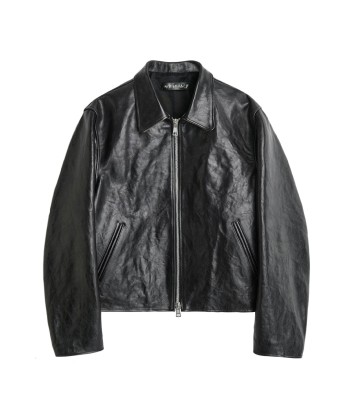 OUR LEGACY - MINI JACKET TOP DYED BLACK LEATHER pas chere