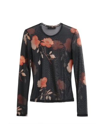 OUR LEGACY - SUPER SLIM LONGSLEEVE NOCTURNAL FLOWER PRINT les ligaments