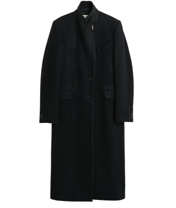 OUR LEGACY - MANTA COAT BLACK SLYLY HERRINGBONE Paris Déstockage Promo