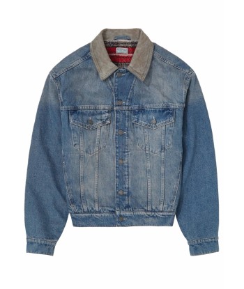 GUESS USA - GUSA DENIM TRUCKER JACKET LIGHT WASH pas cheres