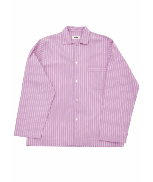 TEKLA - PYJAMAS SHIRT PURPLE PINK STRIPES ouvre sa boutique