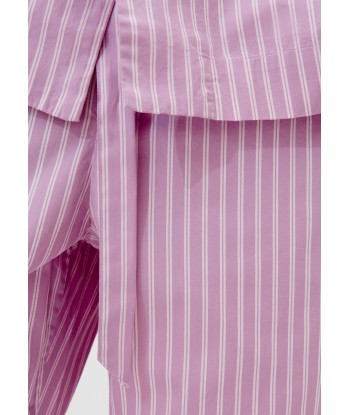 TEKLA - PYJAMAS PANTS PURPLE PINK STRIPES soldes