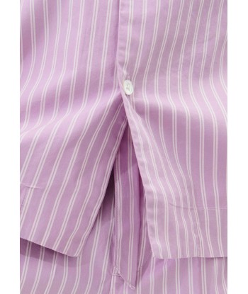 TEKLA - PYJAMAS SHIRT PURPLE PINK STRIPES ouvre sa boutique