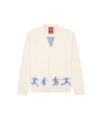 KIDSUPER - RUNNING GUYS MOHAIR CARDIGAN CREAM Dans la société mordern