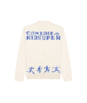 KIDSUPER - RUNNING GUYS MOHAIR CARDIGAN CREAM Dans la société mordern