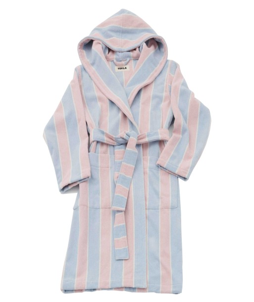 TEKLA - HOODED BATHROBE PASTEL STRIPES Fin de série