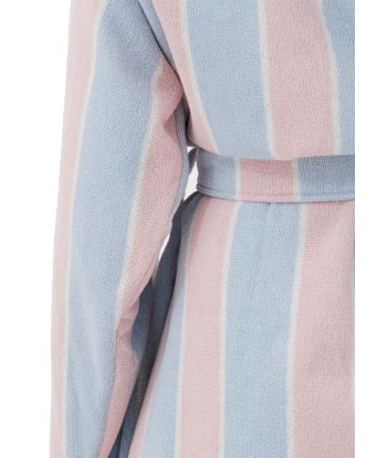 TEKLA - HOODED BATHROBE PASTEL STRIPES Fin de série