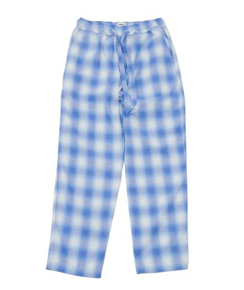 TEKLA - PYJAMAS PANTS FLANNEL LIGHT BLUE PLAID offre 