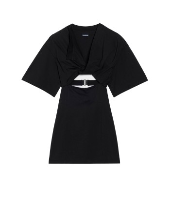 JACQUEMUS - LA ROBE T-SHIRT BAHIA BLACK livraison et retour toujours gratuits